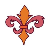 Fleur de Lis Gestaltungselement isoliert auf weißem Hintergrund. vektor