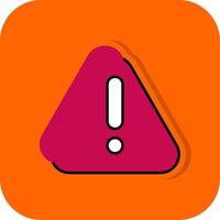 Error gefüllt Orange Hintergrund Symbol vektor