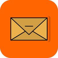 Email gefüllt Orange Hintergrund Symbol vektor