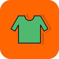 skjorta fylld orange bakgrund ikon vektor