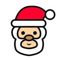 Weihnachtsmann-Icon-Design mit bunten. vektor