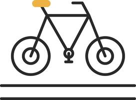 Fahrrad gehäutet gefüllt Symbol vektor