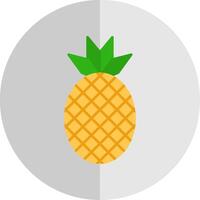 ananas platt skala ikon vektor