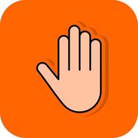 Hand gefüllt Orange Hintergrund Symbol vektor