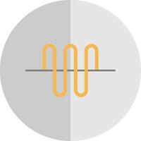 Audio- Welle eben Rahmen Symbol vektor