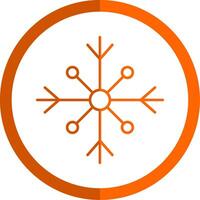 Schnee Linie Orange Kreis Symbol vektor