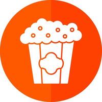 Popcorn Glyphe rot Kreis Symbol vektor