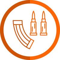 Munition Linie Orange Kreis Symbol vektor