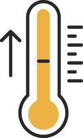 Thermometer gehäutet gefüllt Symbol vektor