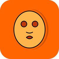 Gesichts- Maske gefüllt Orange Hintergrund Symbol vektor