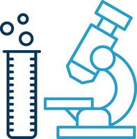 laboratorium linje blå två Färg ikon vektor