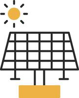 sol- panel flådd fylld ikon vektor