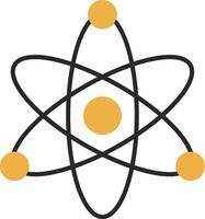 Atom gehäutet gefüllt Symbol vektor