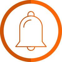 Glocke Linie Orange Kreis Symbol vektor