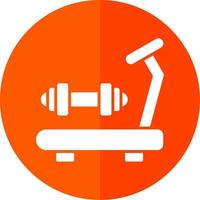 Fitnessstudio Glyphe rot Kreis Symbol vektor