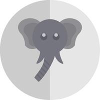 elefant platt skala ikon vektor