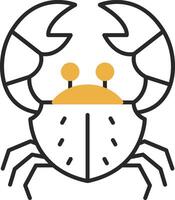 Krabbe gehäutet gefüllt Symbol vektor