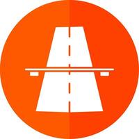 Autobahn Glyphe rot Kreis Symbol vektor