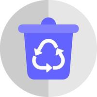 recyceln Behälter eben Rahmen Symbol vektor