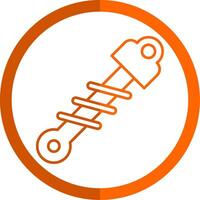 Schock Absorber Linie Orange Kreis Symbol vektor
