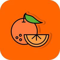 apelsiner fylld orange bakgrund ikon vektor