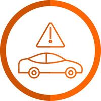 der Verkehr Marmelade Linie Orange Kreis Symbol vektor