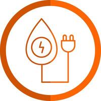 Wasser Energie Linie Orange Kreis Symbol vektor