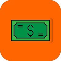 Geld gefüllt Orange Hintergrund Symbol vektor