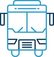 Bus Linie Blau zwei Farbe Symbol vektor