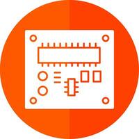 pcb Tafel Glyphe rot Kreis Symbol vektor