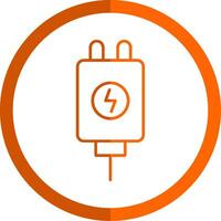 Adapter Linie Orange Kreis Symbol vektor