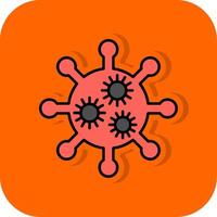 Virus gefüllt Orange Hintergrund Symbol vektor