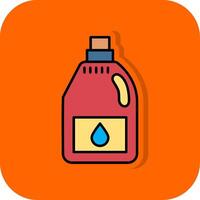 Waschmittel gefüllt Orange Hintergrund Symbol vektor