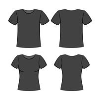 svart t-shirt vektor