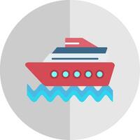 Kreuzfahrt Schiff eben Rahmen Symbol vektor