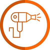 Trockner Linie Orange Kreis Symbol vektor