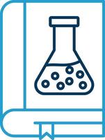 vetenskap bok linje blå två Färg ikon vektor