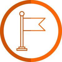 Flagge Linie Orange Kreis Symbol vektor