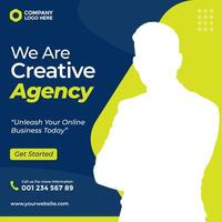 wir sind kreativ Agentur Digital Marketing Post Design Vorlage vektor