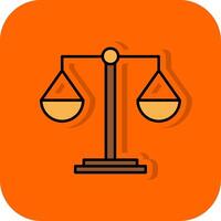 Balance gefüllt Orange Hintergrund Symbol vektor