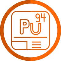 Plutonium Linie Orange Kreis Symbol vektor