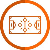 Fußball Strategie Linie Orange Kreis Symbol vektor