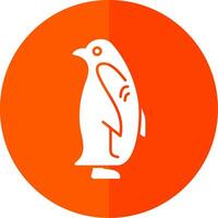 Pinguin Glyphe rot Kreis Symbol vektor