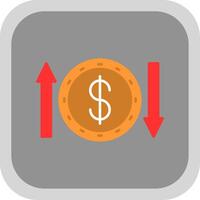 pengar överföra platt runda hörn ikon vektor