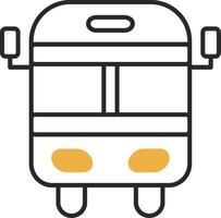 Schule Bus gehäutet gefüllt Symbol vektor