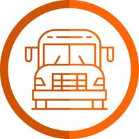 Schule Bus Linie Orange Kreis Symbol vektor