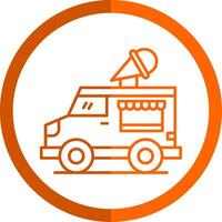 Eis van Linie Orange Kreis Symbol vektor