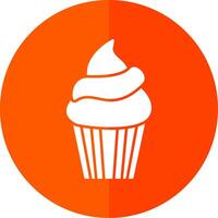 Cupcake Glyphe rot Kreis Symbol vektor