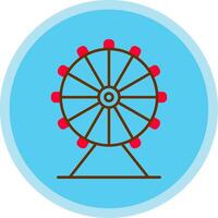 Ferris Rad eben multi Kreis Symbol vektor