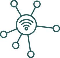 Netzwerk Linie Gradient runden Ecke Symbol vektor